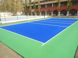 green outdoor volleyball court flooring