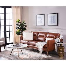 rex mid century leather sofa in