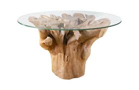 round glass dining table with wood base