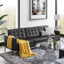 Loft Tufted Upholstered Faux Leather