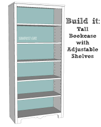 tall bookcase with adjule shelves