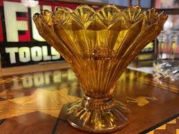 Art Deco Amber Art Glass Vase