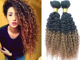 Ombre Remy Human Hair 1b 30 Deep Curly