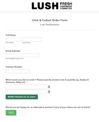 cosmetics order form template jotform