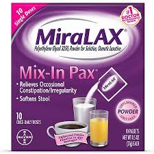 miralax mix in pax constipation relief