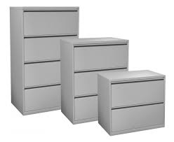 silver metal lateral filing cabinets