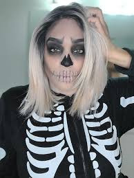 easy halloween makeup skeleton face