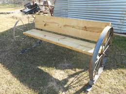1 Wagon Wheel Bench Set 28 Steel