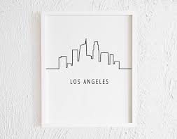 Los Angeles Skyline Doodle Print