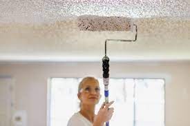 How To Paint A Popcorn Ceiling Without