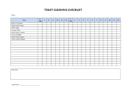 Toilet Cleaning Checklist Download This Printable Toilet