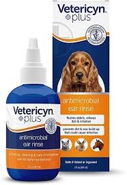 Do not use vinegar, alcohol or hydrogen peroxide, as they are too harsh and can further irritate your dog's ear canal. Amazon Com Vetericyn Plus Ear Rinse Cleaning Solution For Dogs Cats And All Animals Alleviate Irritation And Remove Odors And Foreign Materials Safely And Pain Free 3 Oz Packaging Bottle Color May Vary