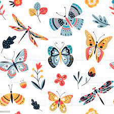 Butterfly Pattern Flying Butterflies ...