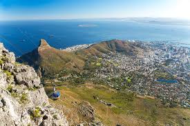 cable car and view over cape town