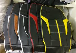 Black Double Color Rexine Car Seat Cover