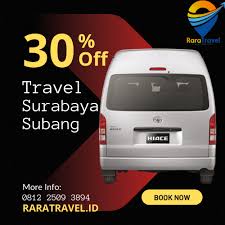 travel surabaya subang hiace via toll