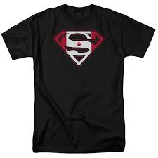 Us 9 18 49 Off Superman Canadian Flag Shield Licensed Adult T Shirt All Sizes In T Shirts From Mens Clothing On Aliexpress
