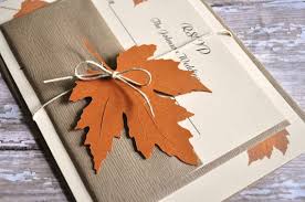 Fall Wedding Invitations Autumn Wedding Invitations Leaf Etsy