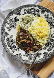 Ghormeh sabzi is delicious persian beef and kidney bean stew loaded with greens and herbs like spinach, cilantro, fenugreek, and parsley. Turmeric Saffron Vegetarian Ghormeh Sabzi