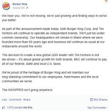 Burger King Says Its Not Moving And Will Continue To Pay