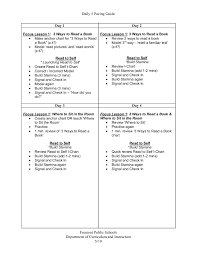 Daily 5 Pacing Guide K 5 Literacy Connections Pages 1 12