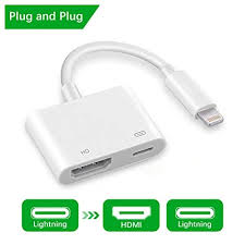 Lightning To Hdmi Lightning Digital Av Adapter With 1080p Hdmi And Lightning Charging Port Lighting To Tv Projector Monitor Converter For Iphone Ipad Ipod Not Support Netflix Wish