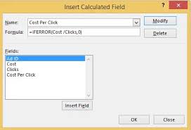 division by zero errors in pivot tables