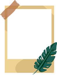 photo frame template with tape and