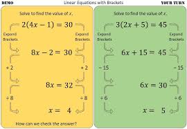 Solving Linear Equations With Brackets