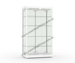 Glass Display Cabinet White Ostar