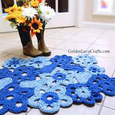 crochet rug pattern flower rug