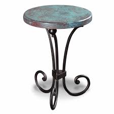 Copper Top Round Side Table