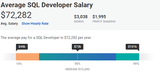 complete sql developer salary data