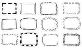 hand drawn frame vector art icons and