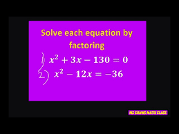 Solve Each Equation By Factoring X 2