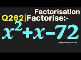Factorise X2 X 72