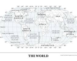 World Map Poster Push Pin Travel Black And White Home