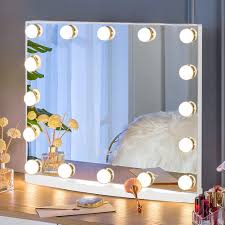 led lighted makeup mirror large