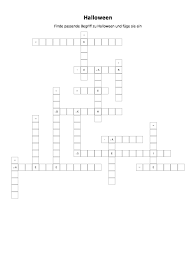 Kreuzworträtsel erstellen mit crisscross (bild: Kreuzwortratsel Halloween Als Pdf Arbeitsblatt Schulraetsel De