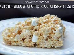 marshmallow creme rice crispy treats