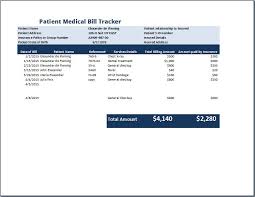 Insurance policy software helps users create, track and manage policies. Hospital Patient Medical Bill Tracker Template Word Excel Templates