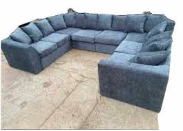 u shape fabric large l corner sofa