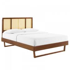 Sierra Cane And Wood Queen Platform Bed