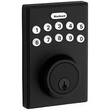 The kwikset smartcode 913 lock can be handled as a diy project. Kwikset Electronic Deadbolt Contemporary Style Iron Black 92640 013 Rona
