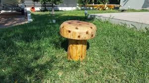 wood creations wooden mushroom stool