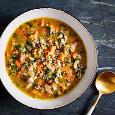 root vegetable soup with wild rice