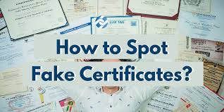 identify fake certificates