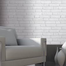 Muriva Bluff White Brick Wallpaper