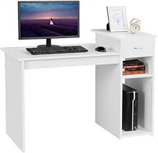 Check spelling or type a new query. Amazon Com Topeakmart Small White Computer Desk With Drawers And Printer Shelves Wood Study Writing Table Compact Pc Laptop Workstation For Small Space Home Office Furniture Decor