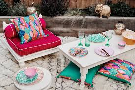 colourful terrace outdoor ideas